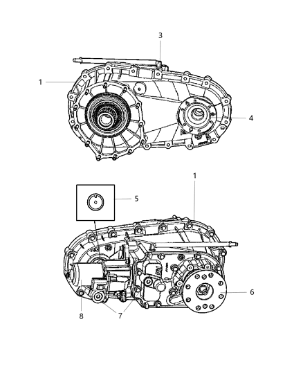 2008 Jeep Grand Cherokee Transfer Case Assembly & Identification Diagram 2