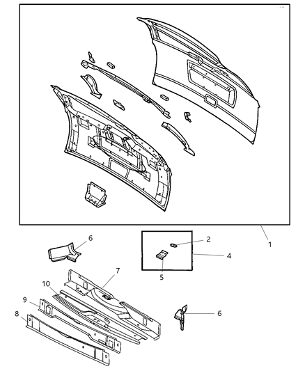 2007 Chrysler Town & Country LIFTGATE Diagram for 5135945AB