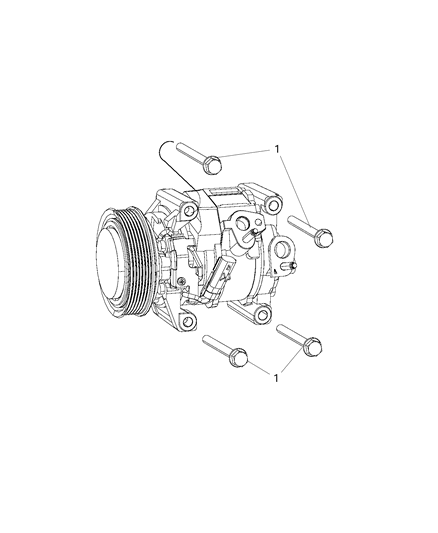 2019 Dodge Journey A/C Compressor Mounting Diagram 2