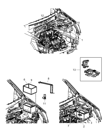 2010 Dodge Grand Caravan Kit-Battery Diagram for 68143628AA