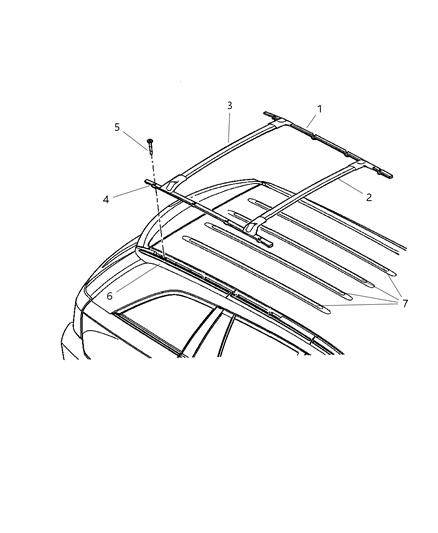 2004 Chrysler Pacifica Luggage Rack Diagram