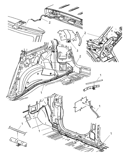 2004 Chrysler Pacifica Washer System Rear Diagram