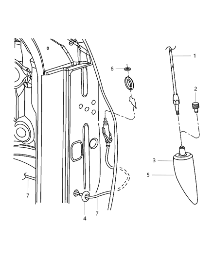 2010 Dodge Ram 1500 Antenna Diagram for 5064395AE