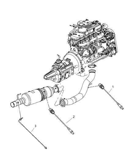 2007 Dodge Ram 3500 Oxygen Sensors Diagram 1