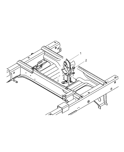 2005 Dodge Dakota WINCH-Spare Tire Carrier Diagram for 52013519AB