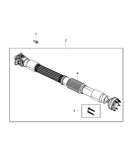 2013 Jeep Wrangler Shaft - Drive Diagram 1