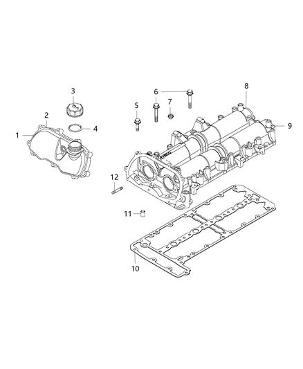 2015 Ram ProMaster 2500 Camshaft Housing / Cylinder Head Cover Diagram