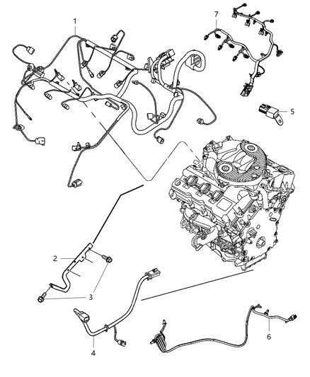 2011 Chrysler 300 Wiring-Engine Diagram for 68084310AB