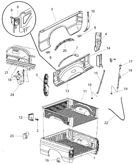 2011 Ram 3500 Pick-Up Box Diagram