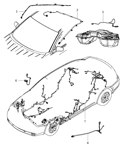 2012 Chrysler 200 Wiring-Mirror Jumper Diagram for 5084571AD