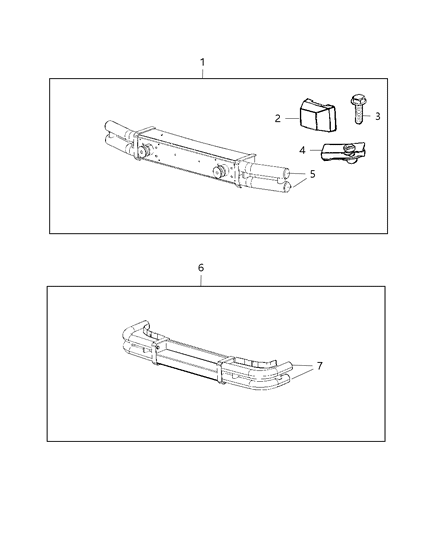 2009 Jeep Wrangler Bumper-Tubular-Rear Diagram for 82209915