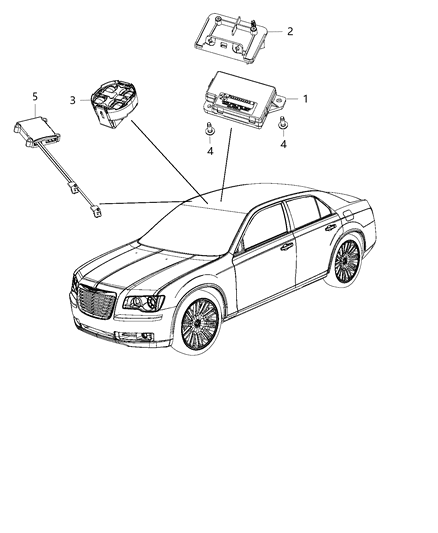 2012 Chrysler 300 Modules, Overhead Diagram