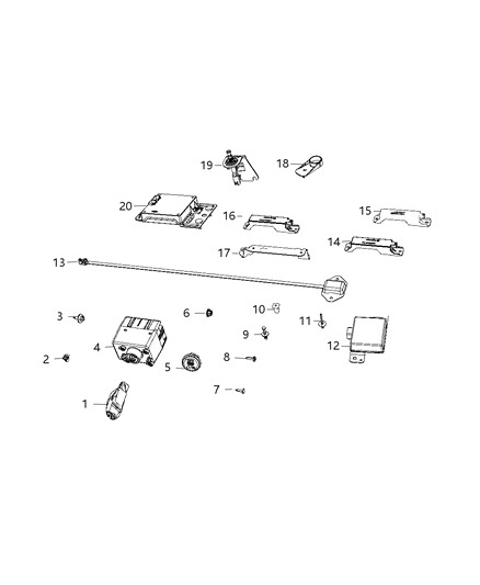2016 Chrysler Town & Country Bracket-Hood Switch Diagram for 5026445AD