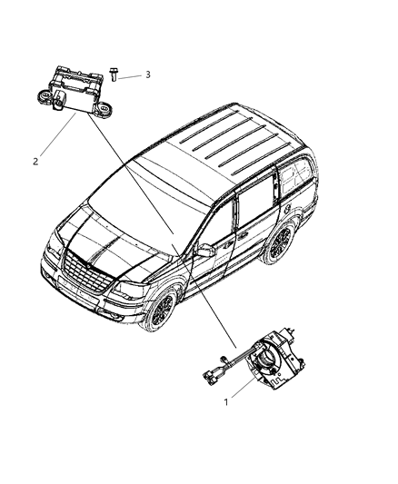 2009 Chrysler Town & Country Sensors - Steering & Suspension Diagram