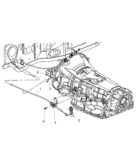 2007 Dodge Durango Gearshift Control Diagram 2