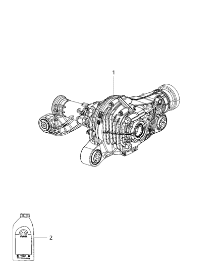 2020 Dodge Durango Axle Assembly, Front Diagram