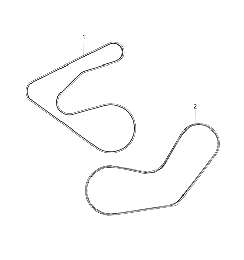 2021 Jeep Wrangler Belts, Serpentine & V-Belts Diagram 5