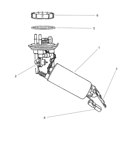 1997 Chrysler Sebring Convertible Fuel Pump & Level Unit Diagram