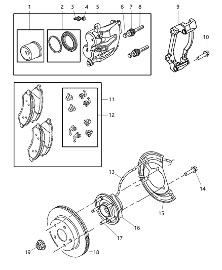 2007 Chrysler Aspen Sensor-Anti-Lock Brakes Diagram for 5175787AA