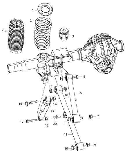 2020 Ram 1500 Classic Suspension - Rear Diagram