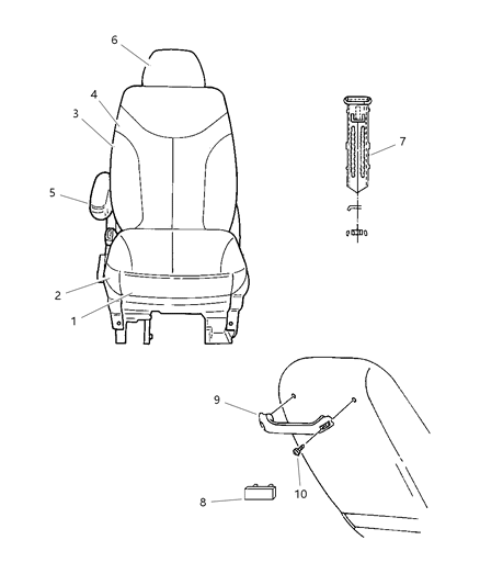 1998 Dodge Grand Caravan Front Seat Diagram 1