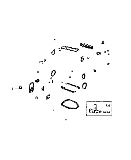 2020 Ram ProMaster 3500 Engine Gasket Kits Diagram 1