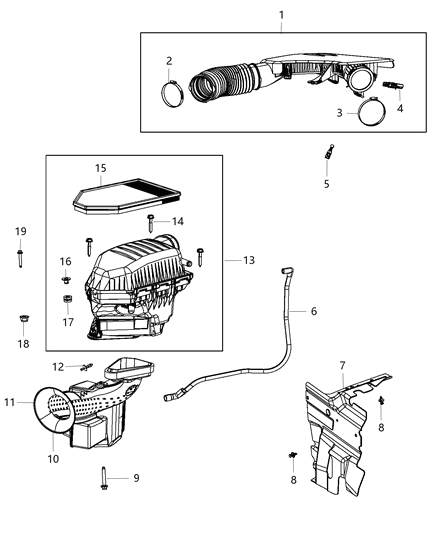 2014 Dodge Charger Shield-Air Intake Diagram for 5182345AD