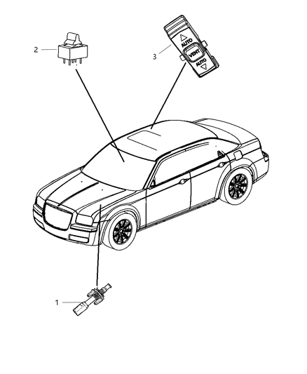 2010 Chrysler 300 Switches Body Diagram