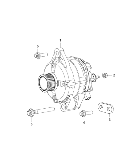 2018 Jeep Cherokee Generator/Alternator & Related Parts Diagram 1