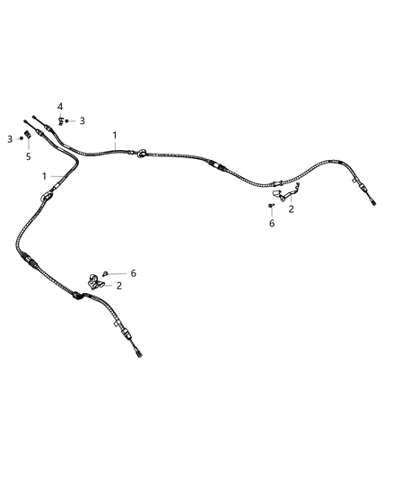 2012 Dodge Dart Cable-Parking Brake Diagram for 68082061AF