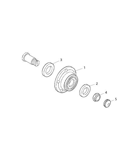 2020 Ram ProMaster City Hub And Bearing Diagram for 68263146AA