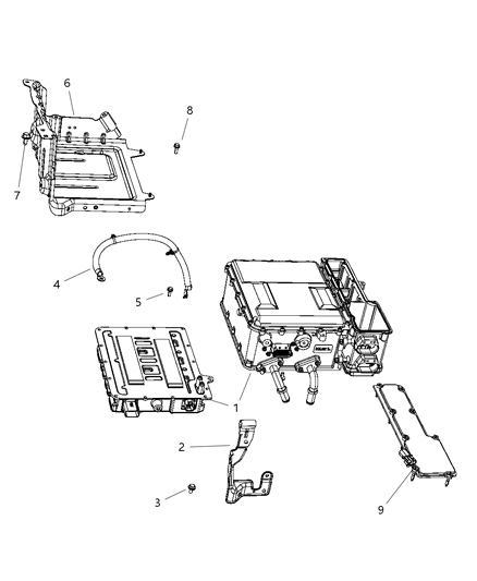 2010 Dodge Ram 1500 Bracket-Module Diagram for 5190105AC