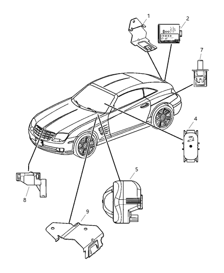 2004 Chrysler Crossfire Alarm System Diagram