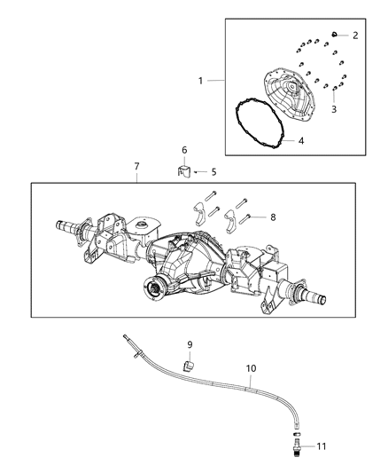 2016 Ram 2500 Housing-Rear Axle Diagram for 68237817AC