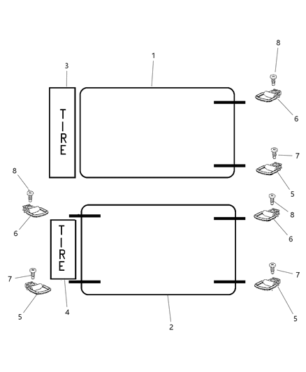 2001 Jeep Cherokee Cover, Cargo Diagram