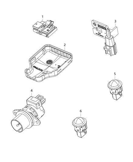 2021 Jeep Cherokee Sensors - Body Diagram 1