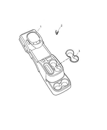 2007 Jeep Wrangler Console-Floor Diagram for 1AG581J3AD