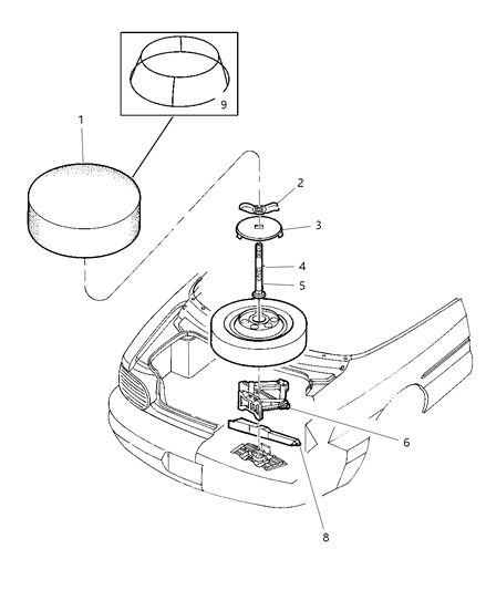 1998 Chrysler Sebring Jack Stowage Diagram