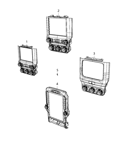 2020 Ram 3500 Cab Chassis Switches - Heater & A/C Diagram