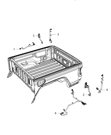 2021 Jeep Gladiator Lamps, Truck Bed Diagram