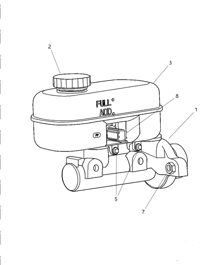 2008 Dodge Viper Brake Master Cylinder Diagram