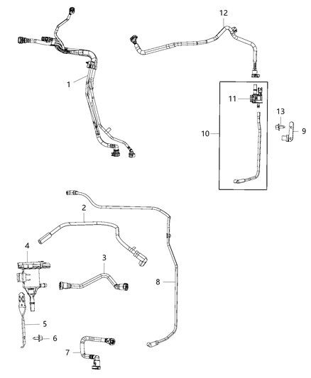 2016 Chrysler 300 Emission Control Vacuum Harness Diagram