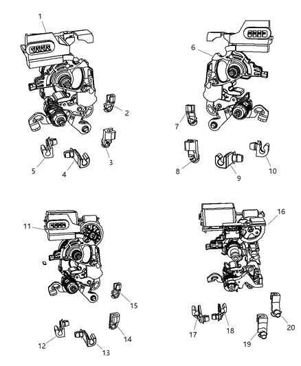 2007 Jeep Wrangler Latch & Clips Diagram 1