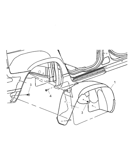 2004 Chrysler Pacifica Shields, Rear Diagram