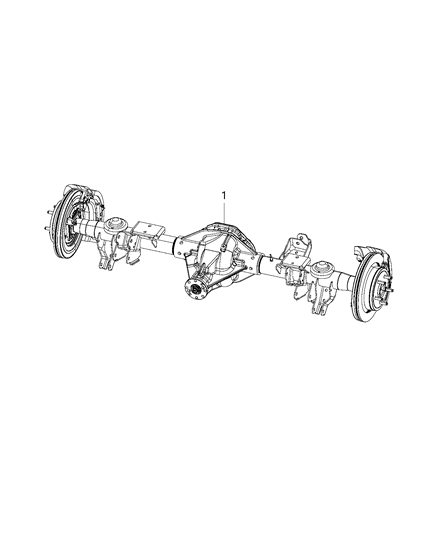 2017 Ram 1500 Axle-Rear Complete Diagram for 68334756AA