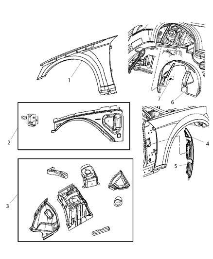 2011 Dodge Charger WEATHERSTRIP-Front Door Mounted Diagram for 68040044AC