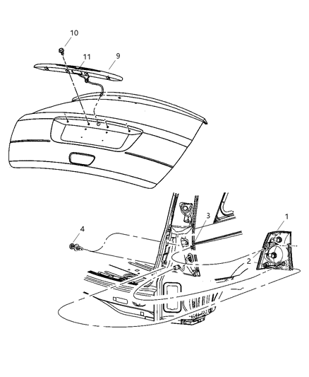 2004 Chrysler Pacifica Lamp-LIFTGATE Diagram for UP45AP4AB