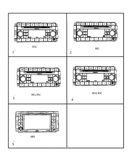 2008 Dodge Challenger Radio-AM/FM/6 DVD/SDARS Diagram for 5064922AG