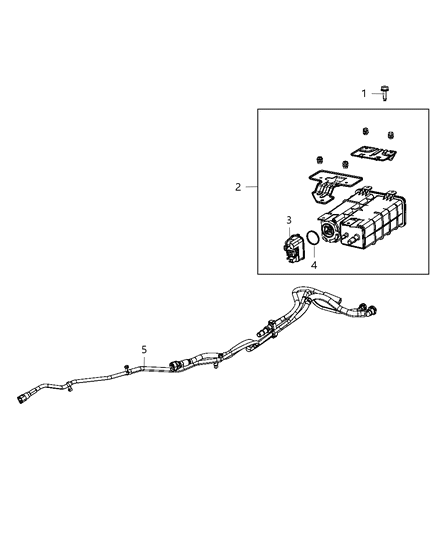 2013 Dodge Journey Vacuum Canister & Leak Detection Pump Diagram