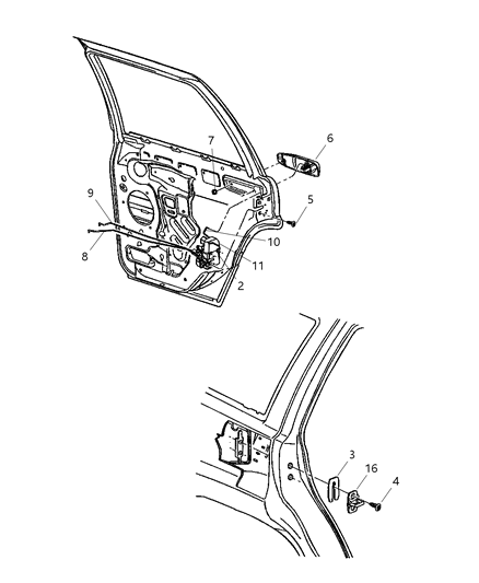 2002 Jeep Grand Cherokee Handle-Exterior Door Diagram for 55135838AD